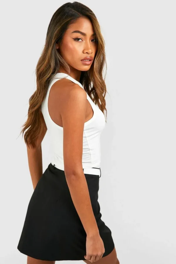 boohoo Racer Crop Top | Women Shirts | Foundation