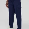 boohooMAN Elastic Waist Straight Cropped Tailored Cargo Trousers | Suits & Tailoring | Suits & Tailoring