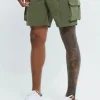 boohooMAN Elasticated Slim Cargo Short With Pintuck | Shorts