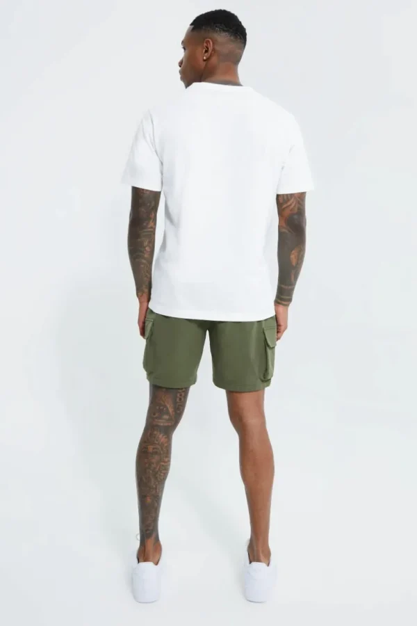 boohooMAN Elasticated Slim Cargo Short With Pintuck | Shorts