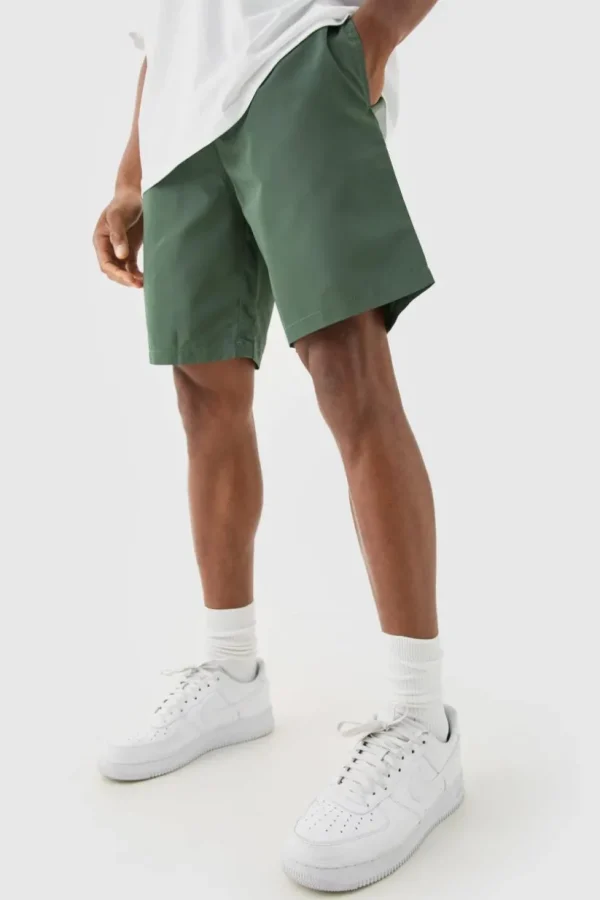 boohooMAN Elasticated Waist Comfort Nylon Shorts | Shorts