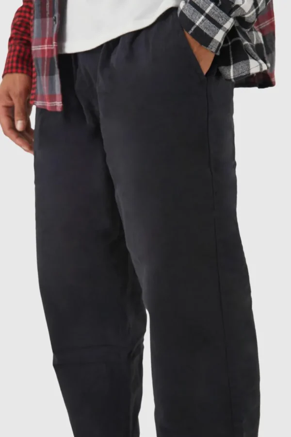 boohooMAN Elasticated Waist Skate Chino Trouser | Trousers