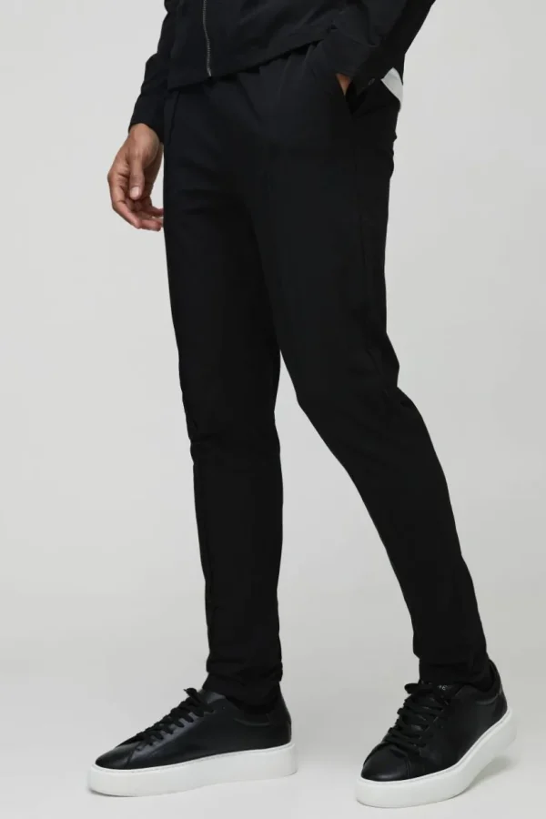 boohooMAN Elasticated Waist Skinny Stretch Trousers | Going Out | Golf