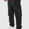 boohooMAN Elasticated Waist Slim Fit Branded Cargo Jogger | Trousers | Cargo Trousers