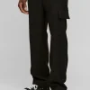 boohooMAN Elasticated Waist Straight Cropped Tailored Cargo Trousers | Suits & Tailoring | Suits & Tailoring