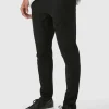 boohooMAN Elasticated Waist Technical Stretch Slim Trouser | Trousers