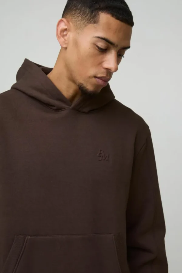 boohooMAN Embossed Heavyweight Hoodie | Hoodies & Sweats