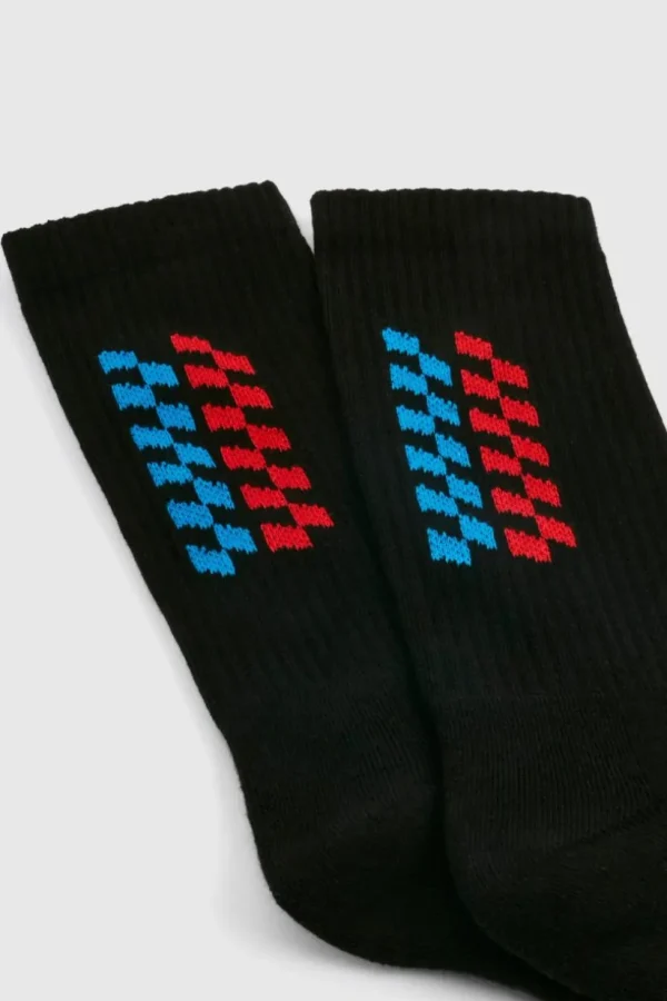 boohooMAN Embroidered Racing Point Sock | Underwear & Socks | Underwear & Socks