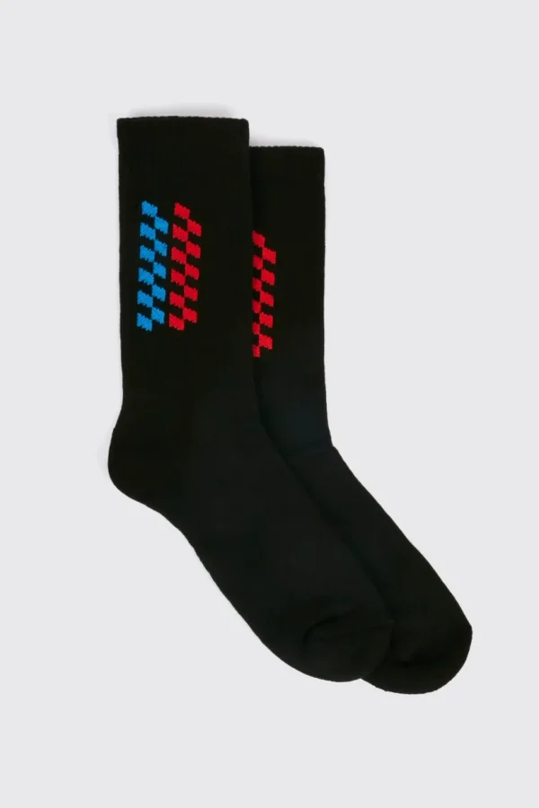 boohooMAN Embroidered Racing Point Sock | Underwear & Socks | Underwear & Socks