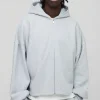 boohooMAN Extreme Oversized Boxy Zip Through Hoodie | Hoodies & Sweats