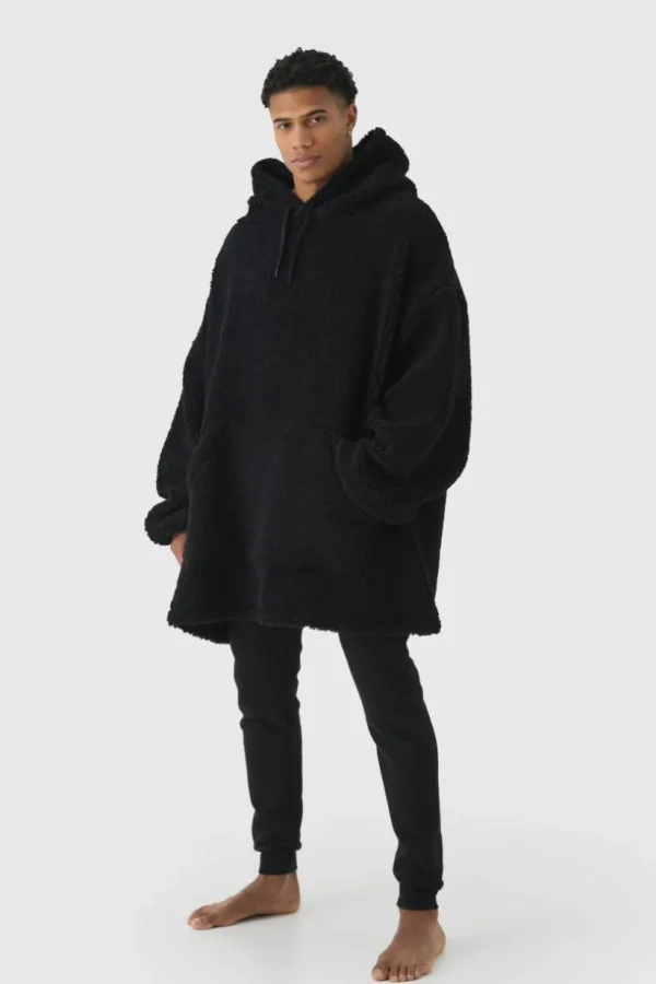 boohooMAN Extreme Oversized Fleece Hoodie | Loungewear