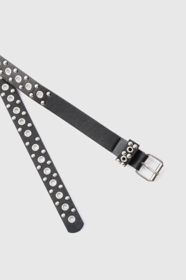 boohooMAN Eyelet Belt in | Belts