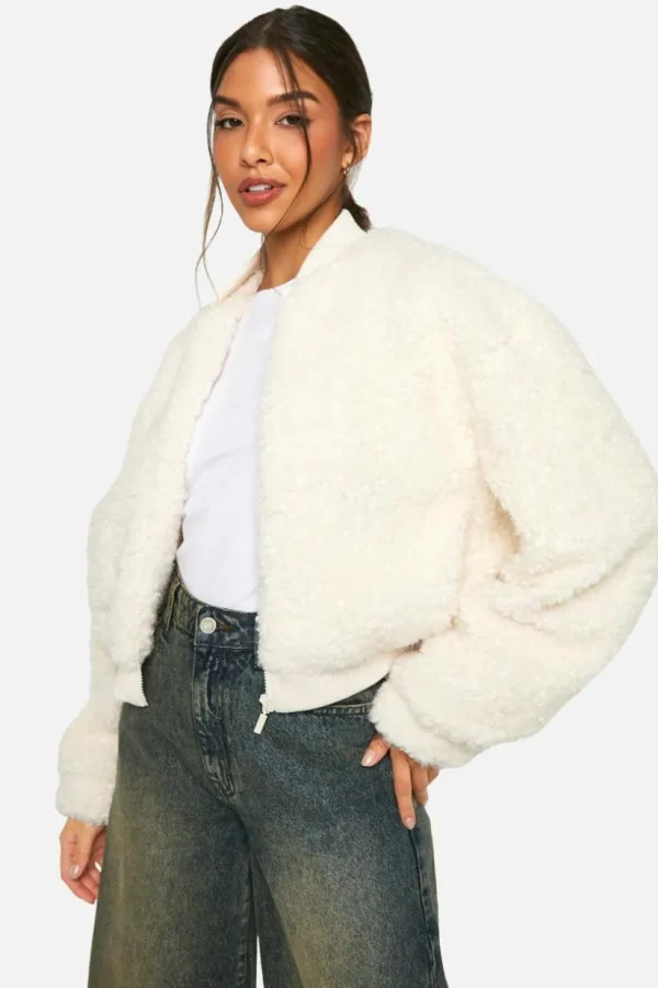 boohoo Faux Fur Bomber Jacket | Women Shirts | Foundation