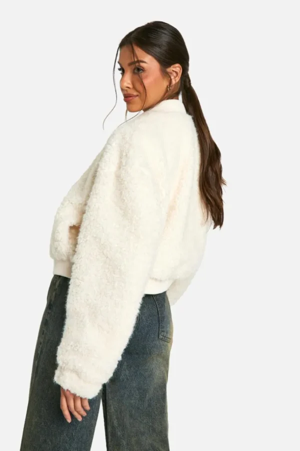 boohoo Faux Fur Bomber Jacket | Women Shirts | Foundation