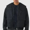 boohooMAN Faux Layer Utility Vest Bomber Jacket In | Man | Coats & Jackets