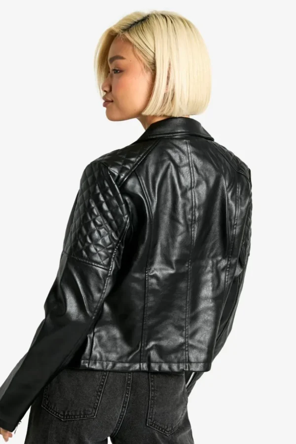 boohoo Faux Leather Biker Jacket | Women Shirts | Foundation