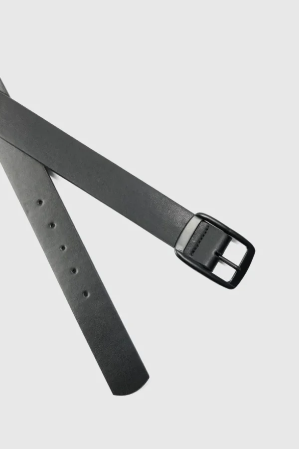 boohooMAN Faux Leather Matte Belt | Going Out | Belts