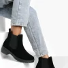 boohoo Faux Suede Ribbed Detail Chunky Chelsea Boots | Women Shirts | Foundation