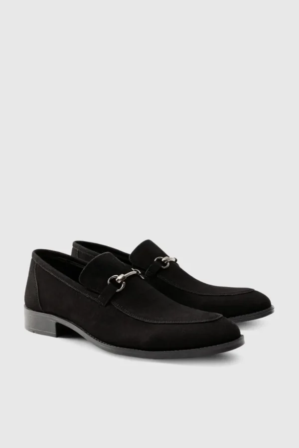 boohooMAN Faux Suede Snaffle Loafer | Smart Shoes | Smart Shoes