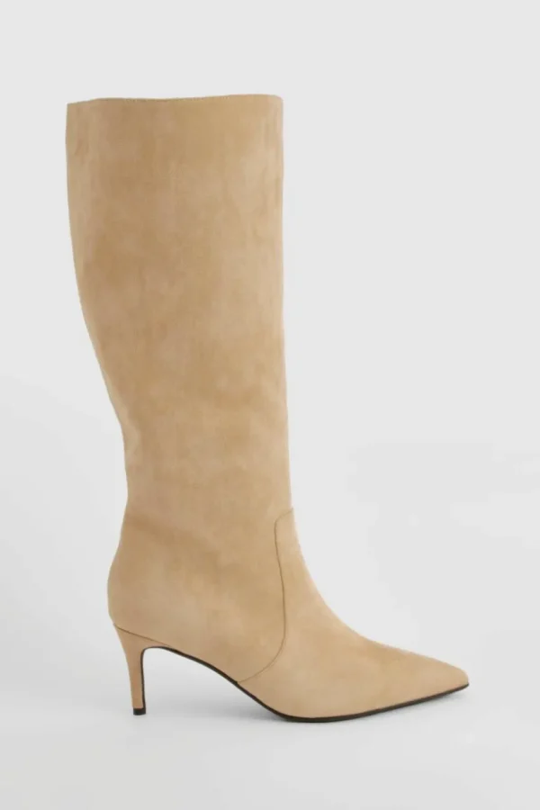 boohoo Faux Suede Stiletto Knee High Boots | Women Shirts | Foundation