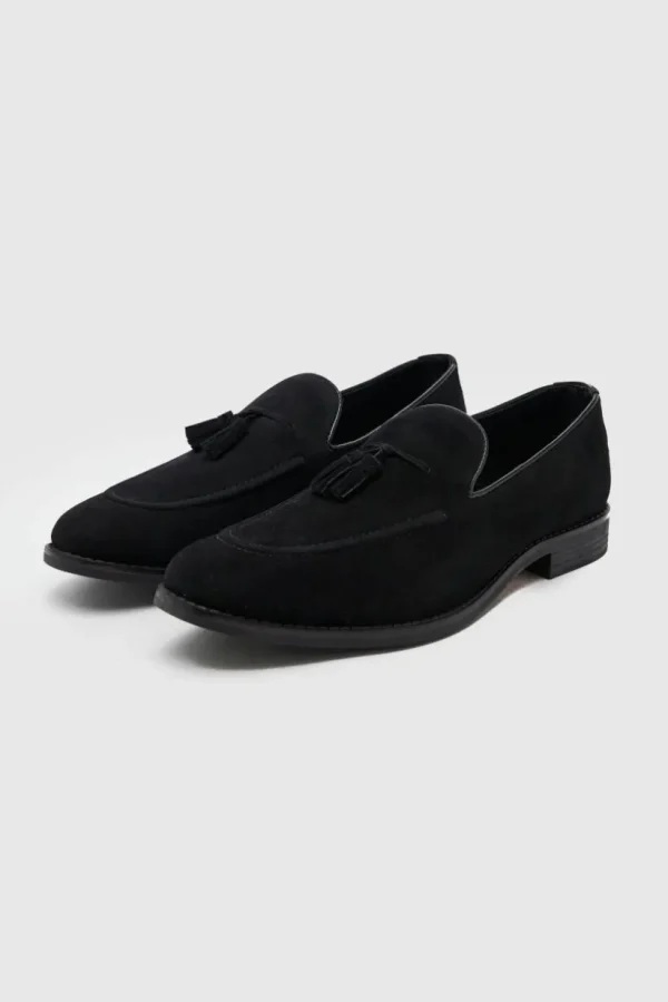 boohooMAN Faux Suede Tassel Loafer | Going Out | Smart Shoes