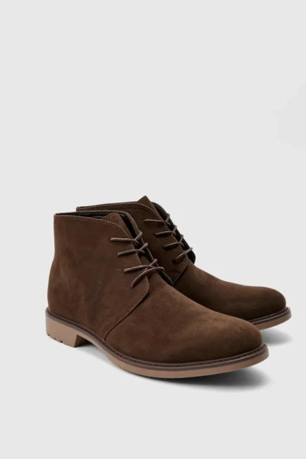 boohooMAN Faux Suede Worker Boot In | Boots | Footwear