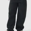 boohooMAN Fixed Waist Baggy Washed Trouser | Trousers | Cargo Trousers