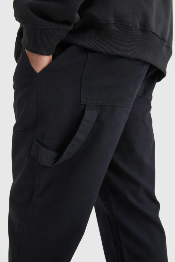 boohooMAN Fixed Waist Carpenter Trousers | Trousers | Cargo Trousers