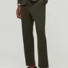 boohooMAN Fixed Waist Jersey Tapered Tailored Trousers | Suits Trousers | Suits & Tailoring