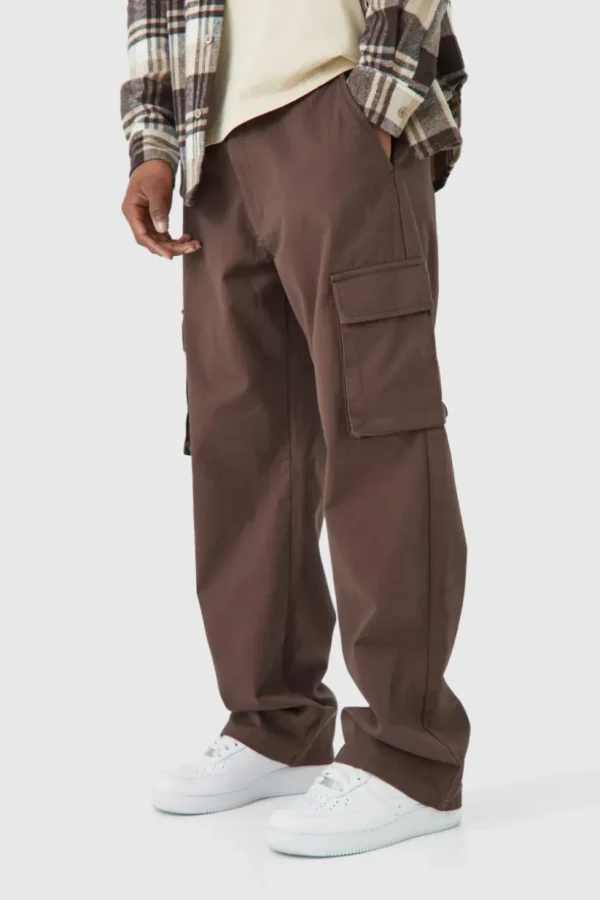 boohooMAN Fixed Waist Relaxed Fit Cargo Trouser | Trousers | Cargo Trousers