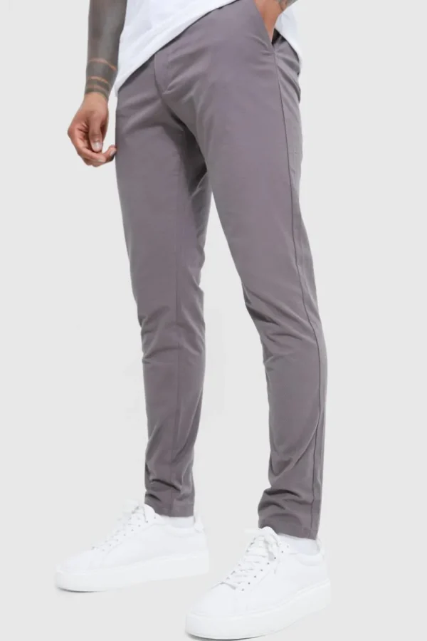 boohooMAN Fixed Waist Skinny Chino | Trousers