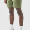 boohooMAN Fixed Waist Slim Fit Chino Shorts | Trousers | Shorts