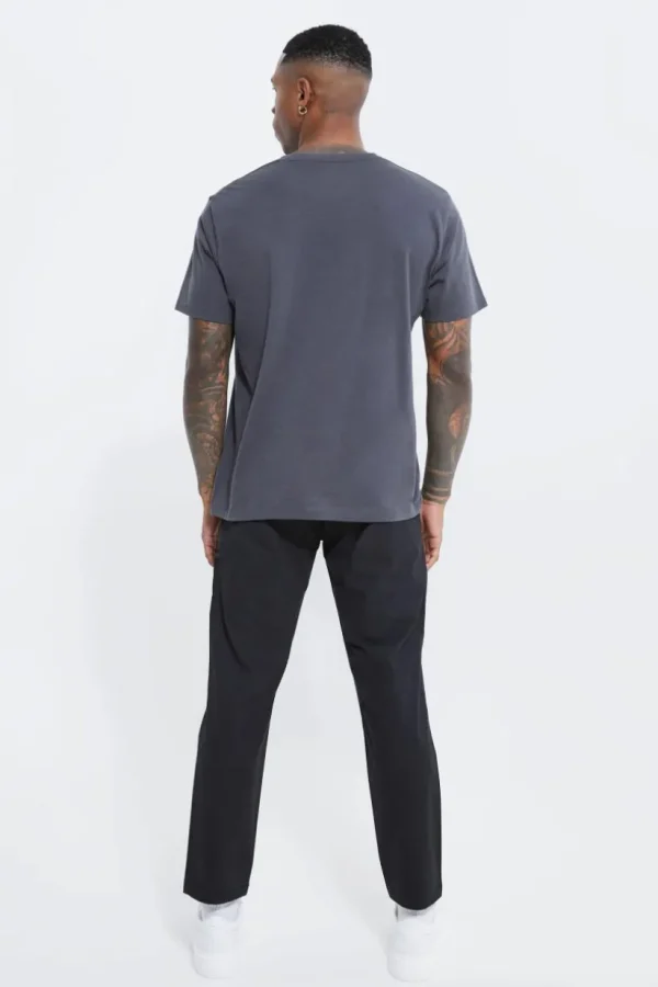 boohooMAN Fixed Waist Slim Fit Cropped Chino Trousers | Going Out | Trousers