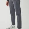 boohooMAN Fixed Waist Tapered Turn Up Hem Chino Trousers | Going Out | Trousers