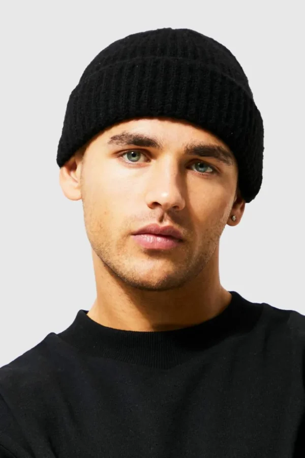 boohooMAN Fluffy Yarn Beanie | Hats & Caps