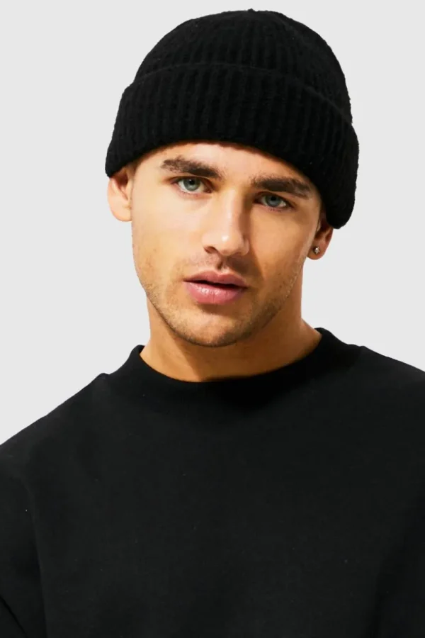 boohooMAN Fluffy Yarn Beanie | Hats & Caps