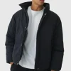 boohooMAN Funnel Neck Padded Jacket In | Man