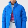 boohooMAN Funnel Neck Padded Jacket In | Coats & Jackets