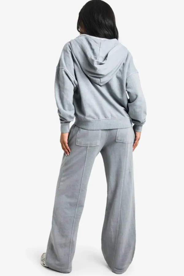 boohoo Premium Overdyed Heavyweight Tracksuit | Women Shirts | Foundation