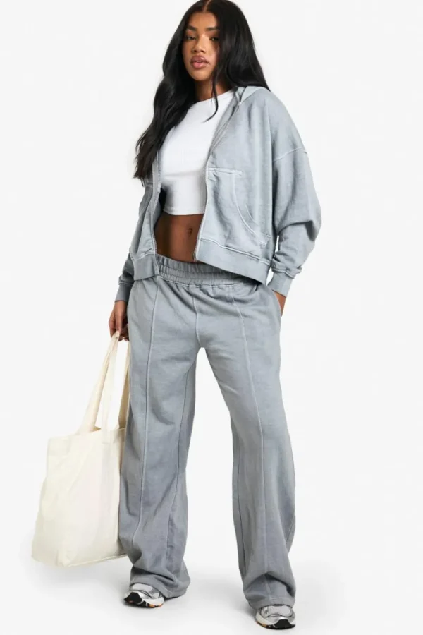 boohoo Premium Overdyed Heavyweight Tracksuit | Women Shirts | Foundation