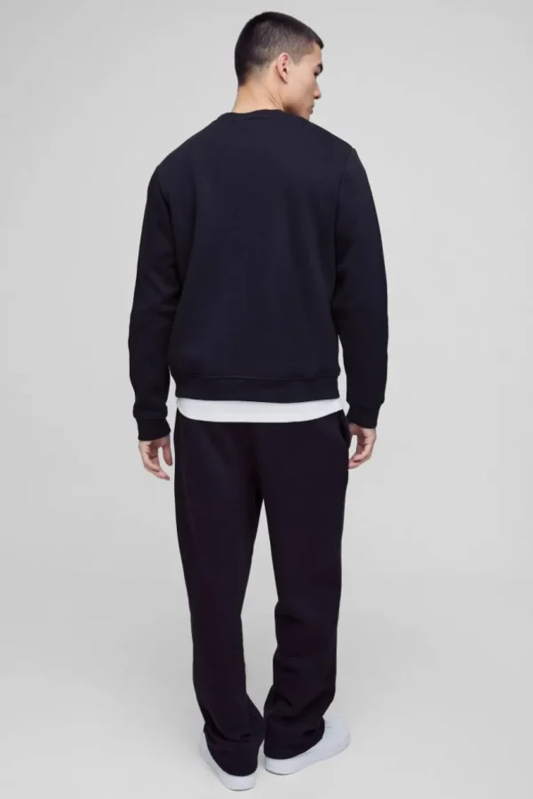 boohooMAN 330GSM Basic Crew Neck Sweatshirt | Basics - Elevated | Hoodies & Sweats