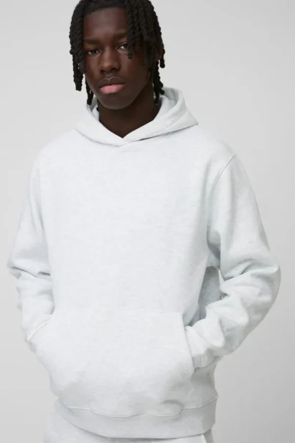 boohooMAN 330GSM Basic Over The Head Hoodie | Basics - Elevated