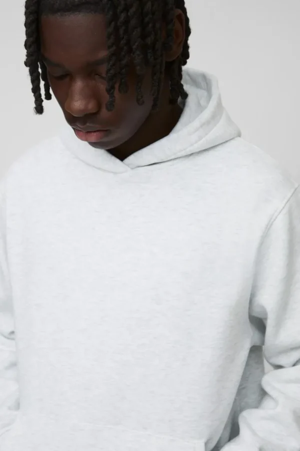 boohooMAN 330GSM Basic Over The Head Hoodie | Basics - Elevated