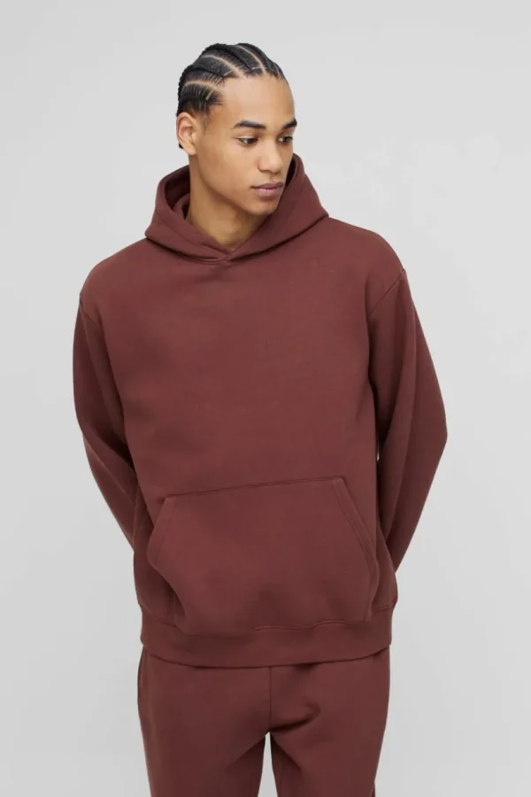 boohooMAN 330GSM Basic Oversized Over The Head Hoodie | Basics - Elevated | Hoodies & Sweats