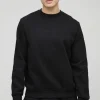 boohooMAN 330GSM BM Signature Crew Neck Sweatshirt | Basics - Elevated | Hoodies & Sweats