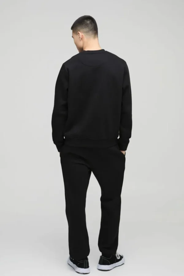 boohooMAN 330GSM BM Signature Crew Neck Sweatshirt | Basics - Elevated | Hoodies & Sweats