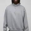 boohooMAN 330GSM Oversized Basic Boxy Funnel Neck Sweatshirt | Basics - Elevated | Hoodies & Sweats