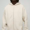 boohooMAN 330GSM Oversized Basic Zip Through Hoodie | Basics - Elevated | Hoodies & Sweats