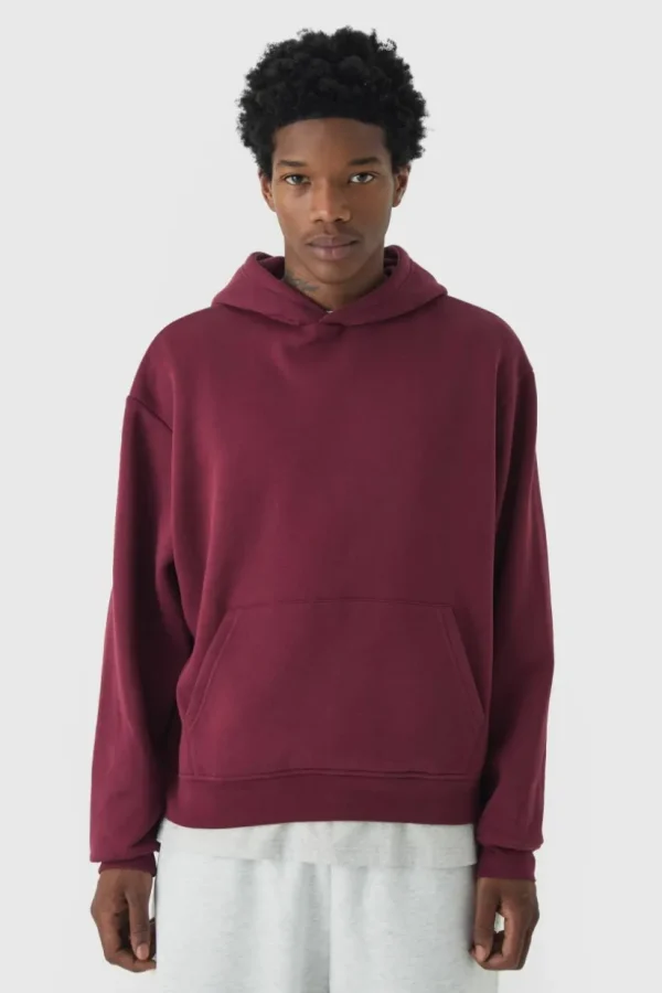 boohooMAN 330GSM Oversized Boxy Basic Hoodie | Basics - Elevated | Hoodies & Sweats