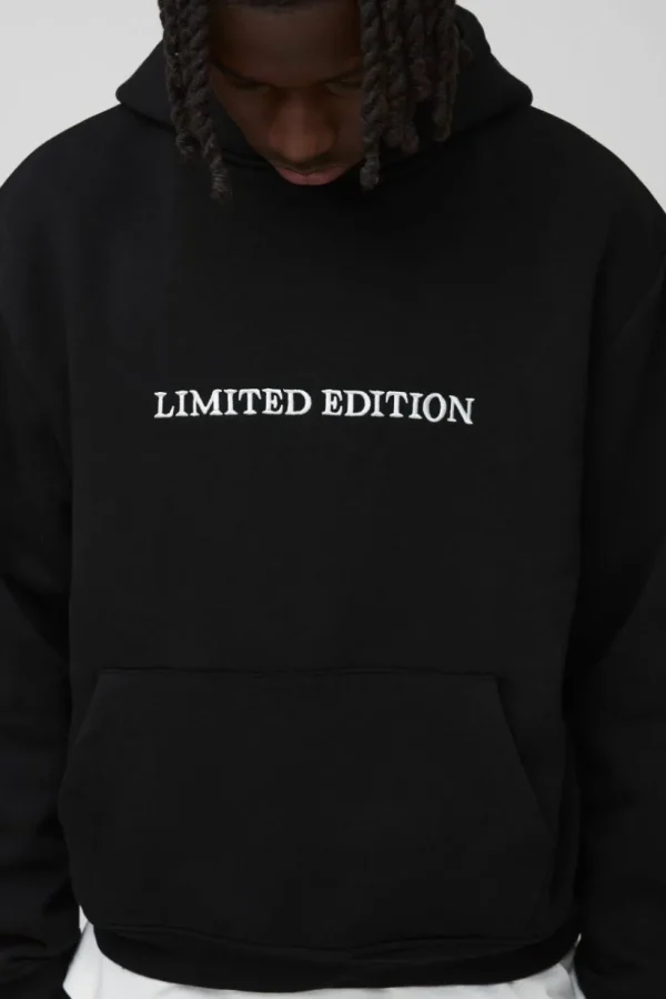 boohooMAN 330GSM Oversized Boxy Limited Edition Hoodie | Basics - Elevated